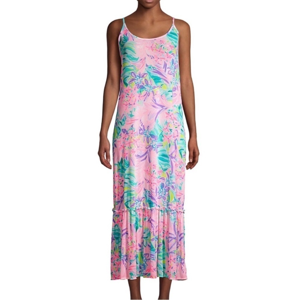 Lilly Pulitzer Pink Floral Maxi Dress